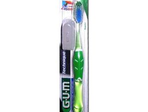 Gum Technique+ Regular Soft Οδοντόβουρτσα με Θήκη Προστασίας (490) – πράσινο
