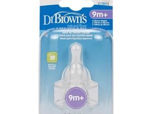 Dr. Brown’s Natural Flow Level 4 Θηλές Σιλικόνης Για Στενό Μπουκάλι Με Γρήγορη Ροή Για Μωρά 9+, 2 τεμ.313-GB
