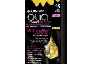 Garnier Olia Μόνιμη Βαφή Μαλλιών Χωρίς Αμμωνία με Φυσικά Έλαια Λουλουδιών Mini Kit  1 Τεμάχιο – 4.0 Καστανό