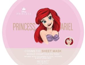 Mad Beauty Disney Princess Ariel Cosmetic Sheet Mask Cucumber Υφασμάτινη Μάσκα Προσώπου Αγγούρι για Ενυδάτωση Κωδ 99200, 1x25ml