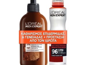 L’oreal Paris Men Expert Πακέτο Προσφοράς Beard, Face & Hair Wash 200ml & Invincible Spray Deo 150ml