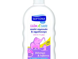 Septona Baby Calm n’ Care Βρεφικό Απαλό Σαμπουάν & Αφρόλουτρο με Βάλσαμο & Λεβάντα 500ml