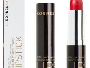 Korres Morello Creamy Lipstick Σταθερό & Λαμπερό Αποτέλεσμα 3.5gr – 52 Red Satin