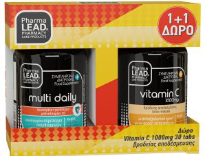 Pharmalead Πακέτο Προσφοράς Multi Daily Ολοκληρωμένο Σύμπλεγμα Βιταμινών 30tabs & Δώρο Vitamin C 1000mg Βραδείας Αποδέσμευσης 30tabs