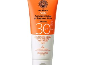 Garden Sun Sunscreen Face Cream Spf30+ with Organic Aloe Vera Αντηλιακή Κρέμα Προσώπου Υψηλής Προστασίας 50ml