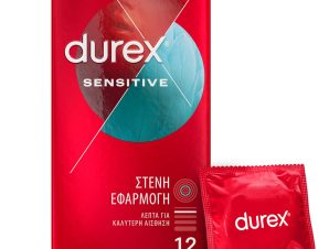 Durex Sensitive Tight Fit Λεπτά Προφυλακτικά με Στενή Εφαρμογή 12 Τεμάχια