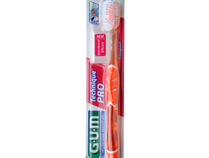 Gum Technique PRO Compact Medium Οδοντόβουρτσα με Θήκη Προστασίας (528) – πορτοκαλί