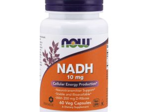 Now Foods NADH 10mg Συμπλήρωμα Διατροφής Νιασίνης για Πνευματική Εγρήγορση 60 VegCaps