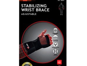 Dr. Frei Stabilizing Wrist Brace Adjustable Ρυθμιζόμενος Νάρθηκας Καρπού Μαύρο One Size 1 Τεμάχιο – Δεξί