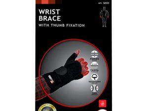Dr. Frei Wrist Brace with Thumb Fixation Νάρθηκας Καρπού με Στήριξη στον Αντίχειρα Μαύρο One Size 1 Τεμάχιο – Αριστερό