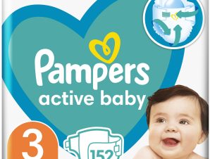 Pampers Active Baby Πάνες Mega Pack Νο3 (6-10 kg), 152 Πάνες
