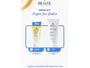 Rilastil Promo Xerolact Fragile Skin Routine PB Lipid Replenishing Anti-Irritation Balm 200ml & Δώρο Protective & Anti-Irritation Cleansing Body Oil 50ml