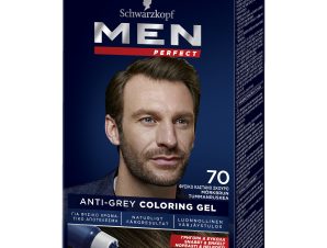 Schwarzkopf Men Perfect Επαγγελματική Βαφή Gel Μαλλιών για Άνδρες, Κάλυψη των Λευκών & 100% Φυσικό Αποτέλεσμα – N70 Φυσικό Καστανό Σκούρο