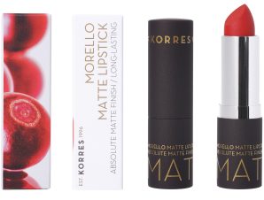 Korres Morello Matte Lipstick Κραγιόν για Απόλυτο Ματ Αποτέλεσμα & Μεγάλη Διάρκεια 3.5g – 54 ΚΛΑΣΙΚΟ ΚΟΚΚΙΝΟ
