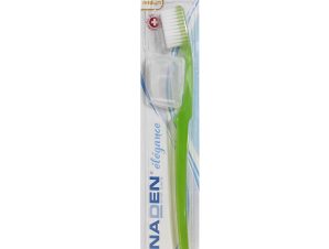 Inaden Elegance Medium Toothbrush Μέτρια Οδοντόβουρτσα για Βαθύ Καθαρισμό με Εργονομικό Σχήμα 1 Τεμάχιο – Πράσινο